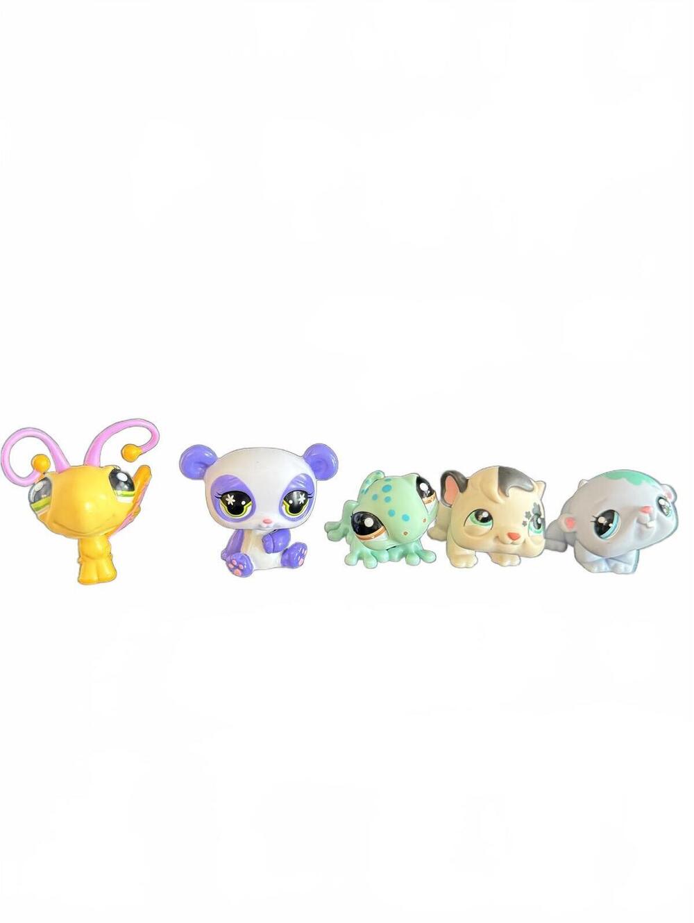 Littlest Pet Shop Mixed Animal Figure Lot of 5 Hasbro LPS